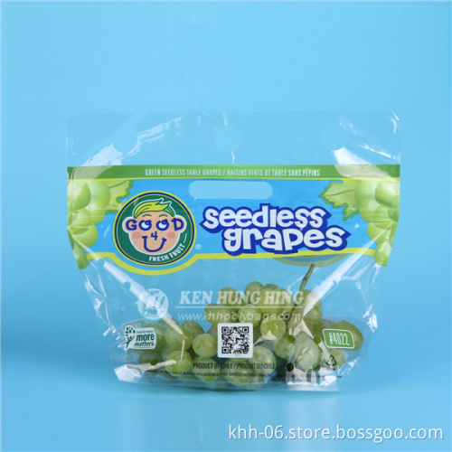 Custom Printed Zip Lock Plastic Grape Bags Fruit Juice Packaging Bag